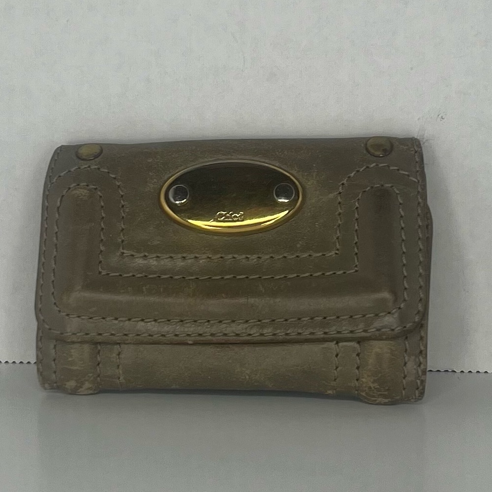 💛CHLOE Gold Logo Leather 6 Hooks‎ Key Case/Holder💛